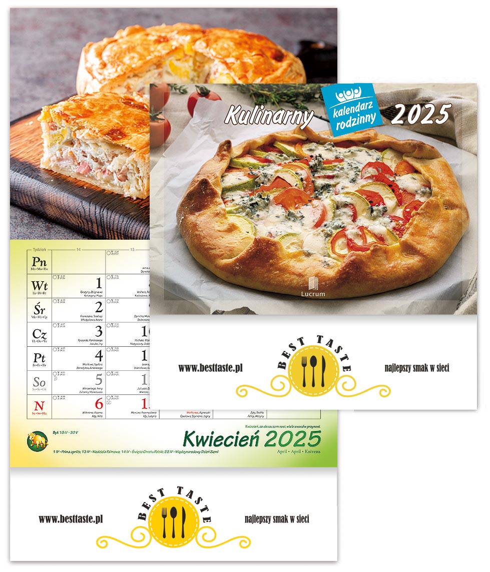 Kalendarze rodzinne zrzywane